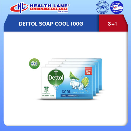 DETTOL SABUN COOL 100GX3+1